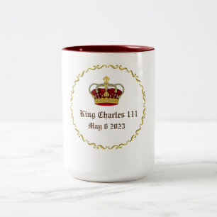 King Charles 111 Coronation Crown Two-Tone Coffee Mug