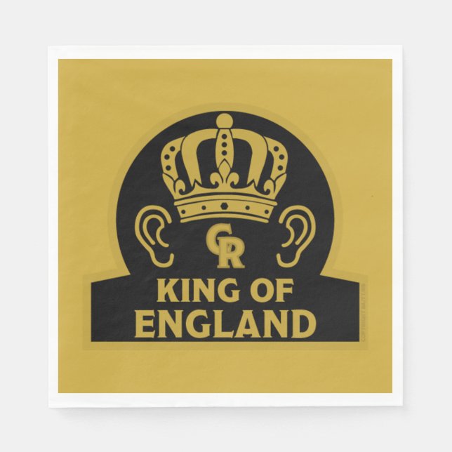 King Charles British Royal Coronation Napkin (Front)