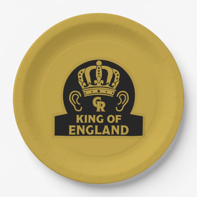 King Charles British Royal Coronation  Paper Plate (Front)