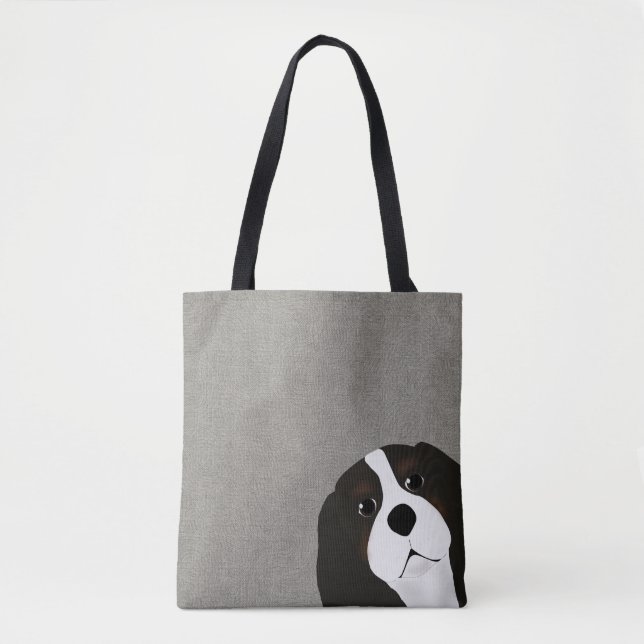 King Charles Cavalier Allover Tote Bag (Front)