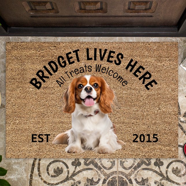 King Charles Cavalier Personalized Dog Lover Doormat (Creator Uploaded)
