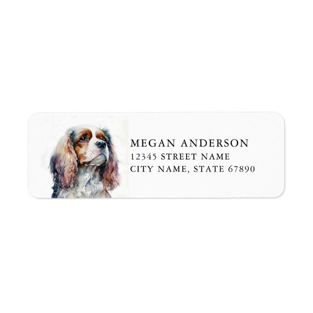 King Charles Cavalier Return Address Labels (Front)