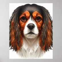 King Charles Cavalier Spaniel Pet Portrait 