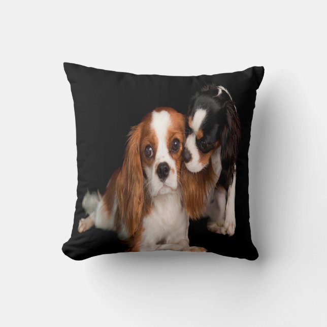King Charles Cavalier Spaniel Throw Pillow (Front)