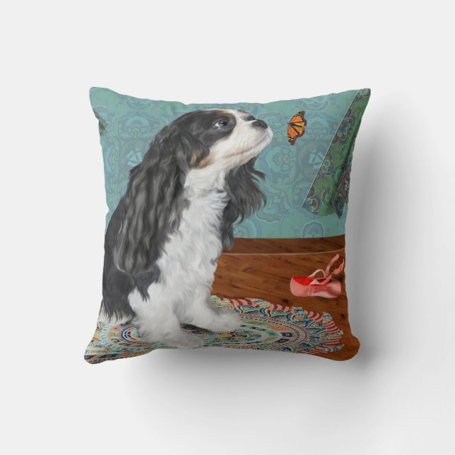 King Charles Cavalier Spaniel, Throw Pillows, Gift Pillow (Back)