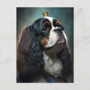 King Charles Cavalier Spaniel w/ Crown Postcard 2