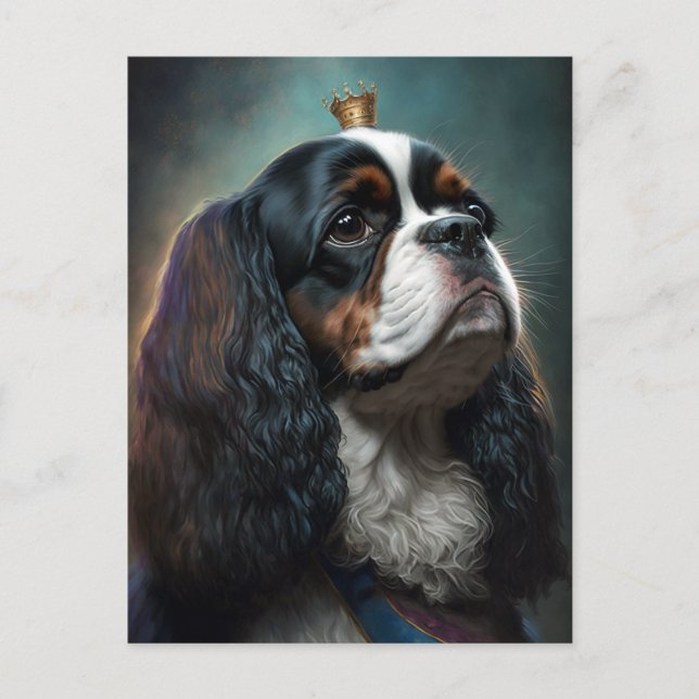 King Charles Cavalier Spaniel w/ Crown Postcard 2 (Front)