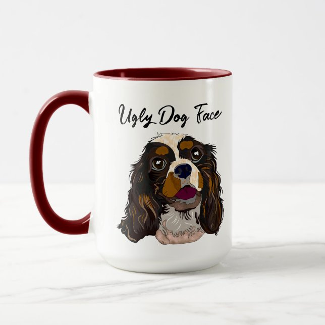 King Charles Cavalier ugly face mug (Left)