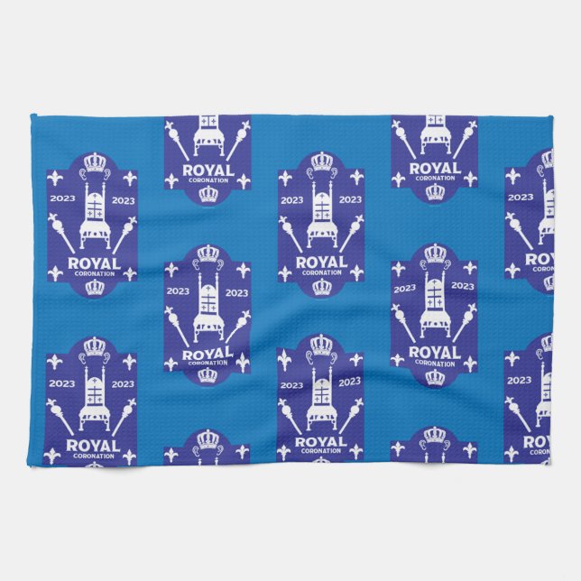 King Charles English Royal Coronation 2023      Kitchen Towel (Horizontal)