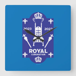 King Charles English Royal Coronation 2023 Square Wall Clock