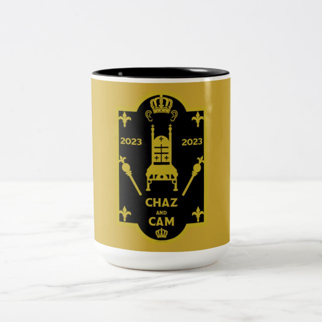 King Charles English Royal Coronation 2023      Two-Tone Coffee Mug (Center)