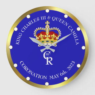  King Charles III and Queen Consort Camilla  Clock