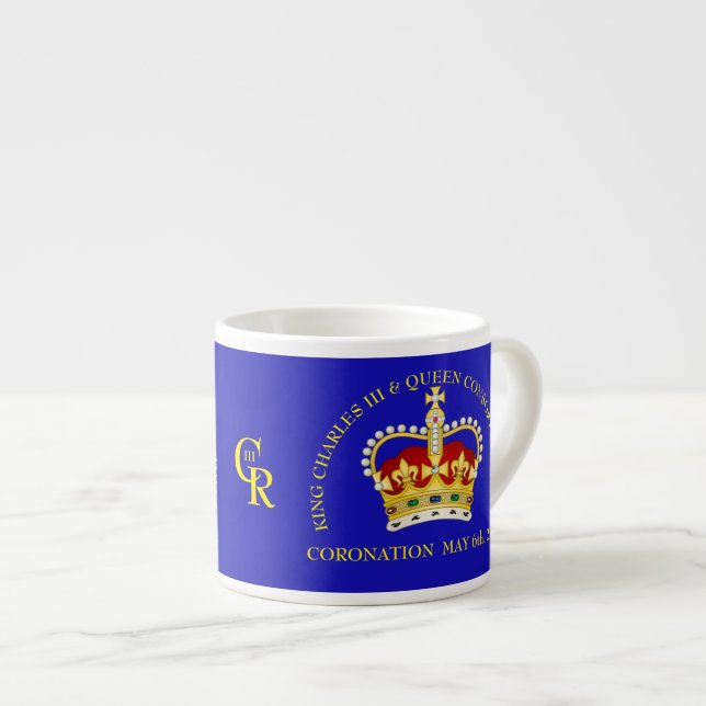  King Charles III and Queen Consort Camilla    Espresso Cup (Front Right)