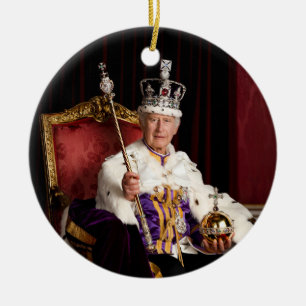 King Charles III Buckingham Palace portrait Ceramic Ornament