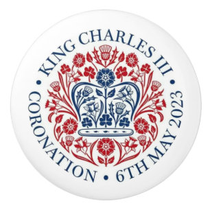 King Charles III Coronation Ceramic Knob