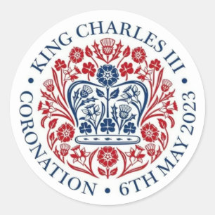 King Charles III Coronation Classic Round Sticker