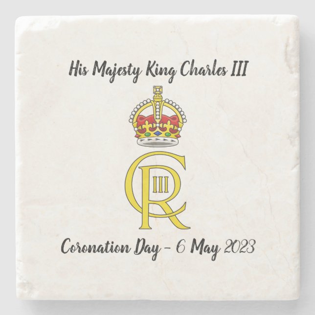 King Charles III Coronation commemorative coaster (Front)