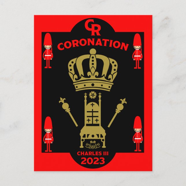 King Charles III Coronation Commemorative Souvenir Postcard (Front)