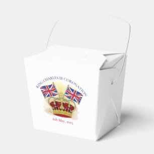 King Charles III Coronation Crown and Flags Favour Favor Box
