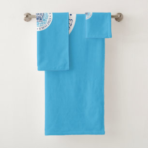 King Charles III Coronation Emblem, Royal Souvenir Bath Towel Set