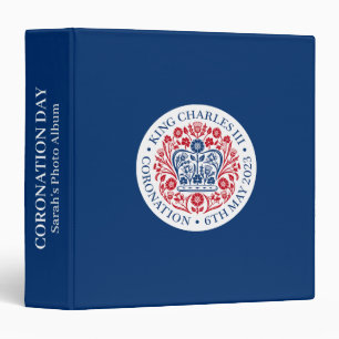 King Charles III Coronation Emblem, Royal Souvenir Binder