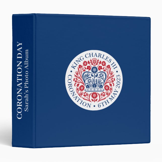King Charles III Coronation Emblem, Royal Souvenir Binder (Front/Spine)