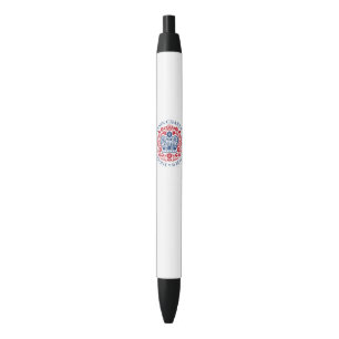 King Charles III Coronation Emblem, Royal Souvenir Black Ink Pen