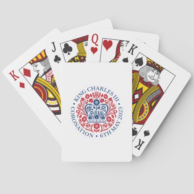 King Charles III Coronation Emblem, Royal Souvenir Playing Cards (Back)