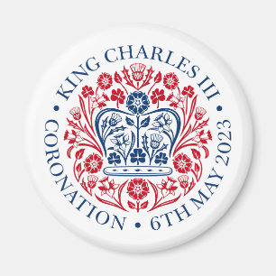 King Charles III coronation official design Magnet