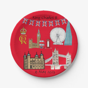 King Charles III Coronation Paper Plate