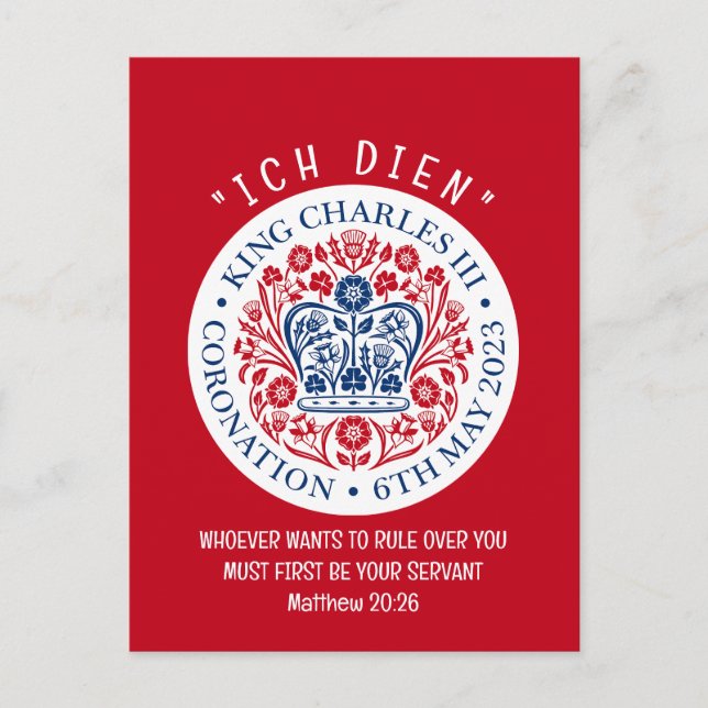 KING CHARLES III Coronation Postcard (Front)