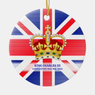 King Charles III Coronation souvenir Ceramic Ornament