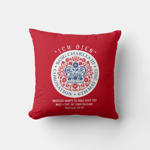 KING CHARLES III Coronation Throw Pillow