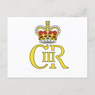 King Charles III cypher postcard