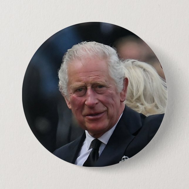 King Charles III of The United Kingdom  Button (Front)