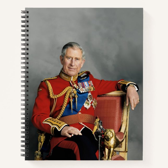 King Charles III Photo Enlargement Notebook (Front)