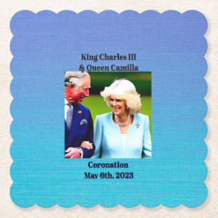 King Charles III & Queen Camilla Coronation Paper Coaster
