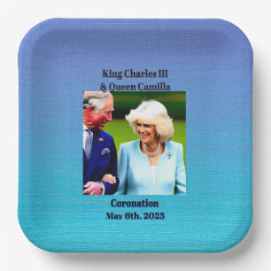 King Charles III & Queen Camilla Coronation Paper Plate