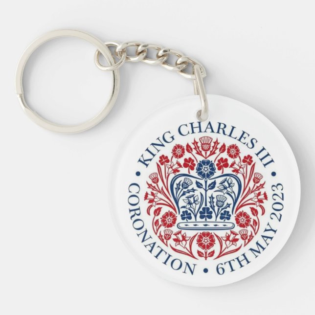 King Charles III & Queen Consort Coronation Keychain (Front)