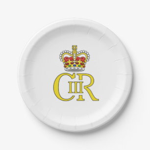King Charles III UK paper plate - street party