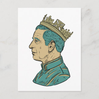 King Charles Invitation Postcard