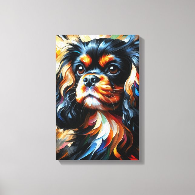 King Charles Spaniel Acrylique Impression Canvas A (Recto)