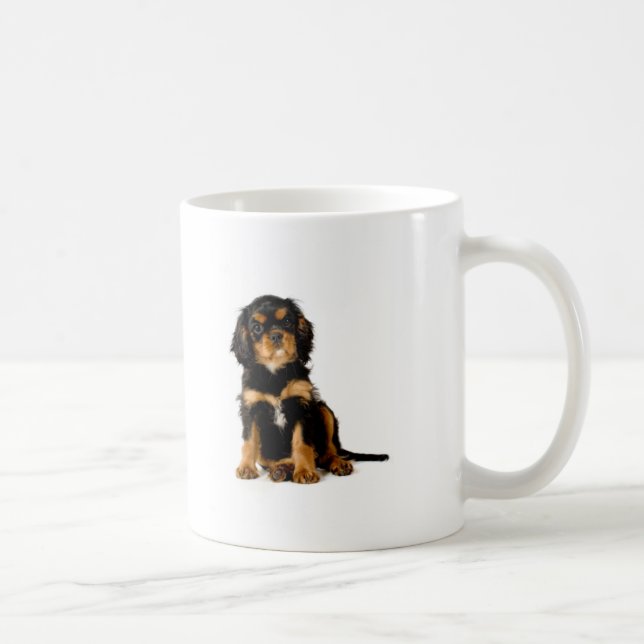 King Charles Spaniel Black & Tan Coffee Mug (Right)