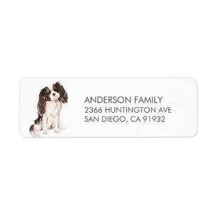 King Charles Spaniel Dog Return Address Label