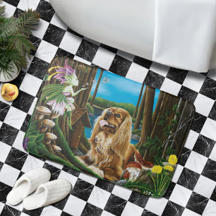 King Charles Spaniel Sprite Fantasy Bath Mat