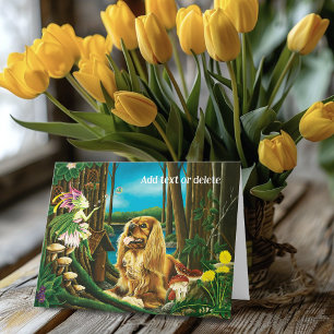 King Charles Spaniel Sprite Fantasy Card