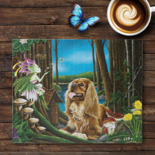King Charles Spaniel Sprite Fantasy Jigsaw Puzzle