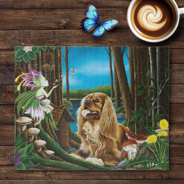King Charles Spaniel Sprite Fantasy Jigsaw Puzzle (Creator Uploaded)