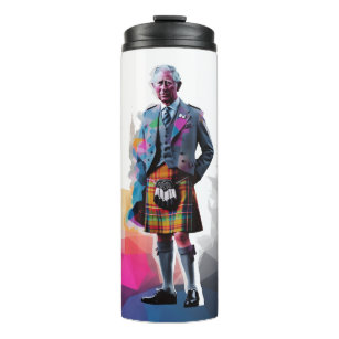 King Charles Wearing Scottish Clothes- Big Ben Thermal Tumbler