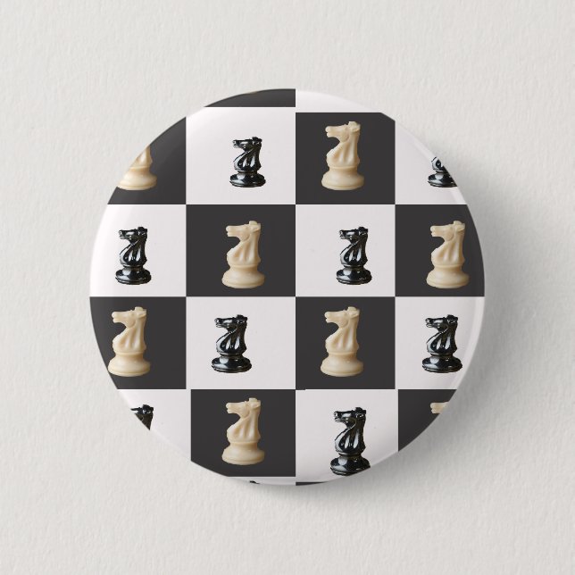 King Chess Board 2 Inch Round Button (Front)